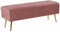 Bank Sitzhocker aus Samtstoff in Rosa elegantes Design Paterson