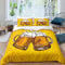 feelingyou Bier Bettwäsche-Set Zwei Bierkrüge weißer Schaum Bettwäsche Set 155x220cm Goldene Getränke Betten Set für Kinder Jungen Mädchen Teenager 2St.Reißverschluss Mikrofaser
