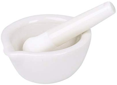 SUCHUANGUANG Porcelain Mortar and Pestle Spice Herb Grinder Mixing Grinding Bowl Crusher Set Mortar Bowl