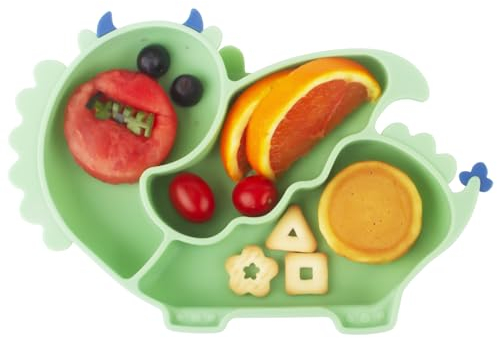 Silikon Baby Teller Schüssel mit Absaugung, Rutschfestes Tischset für Kinder, passend für Hochstuhl, BPA-freier, Spülmaschinen-und mikrowellengeeignet, für Kleinkinder Reisefütterung