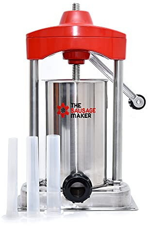 The Sausage Maker - 10 lb. Heavy Duty Vertical Sausage Stuffer - Includes Stuffing Tubes - Metal Gears