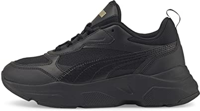 PUMA Cassia, Scarpe Da Ginnastica Donna, Puma Black Puma Black Puma Team Gold, 40 EU