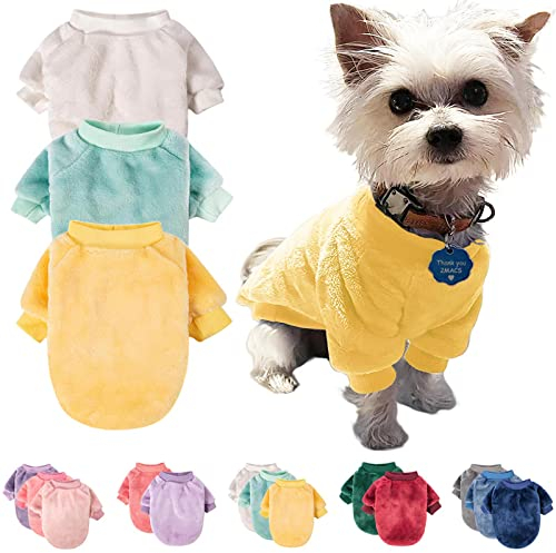 FabriCastle Hundepullover, 3er-Pack, Hundekleidung für kleine Hunde, männlich und Mädchen, weiche und warme Haustiermäntel, Größe XXS – XXL, Winter-Haustierjacken, Hundebekleidung, Kostüm-Outfits