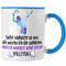 Trendation - Volleyball Geschenk Tasse Coach Herren Mädchen Kaffee Zubehör Volleyball-Spieler Spielerin (Blau)