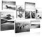 Novart Wandbilder Landschaft Natur - KOMPLETT AUFHÄNGFERTIG - Schwarz Weiss Wohnzimmer Schlafzimmer - 7 Moderne Mood-Bilder - N007471a