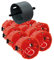 Lot de 10 boîtes encastrement placo Ø67mm + scie-cloche - Rouge - Zenitech