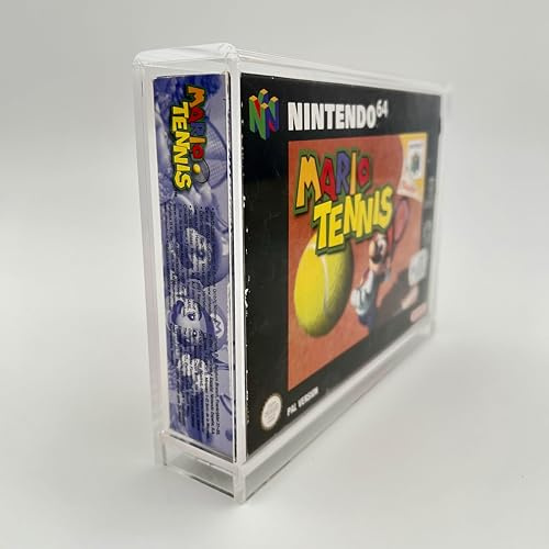 Reset Retro Acryl Case box passend für Nintendo 64 Spiele in OVP - Optimaler Schutz & praktische Aufbewahrung für Sammler - Stilvolle Präsentation Ihrer Nostalgie Sammlung - Transparenz und UV-Schutz
