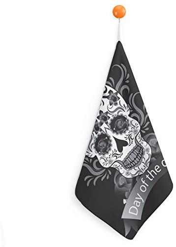 Lurnise Handtuch Totenkopf Schwarz Handtücher Geschirrtuch Lanyard Design Für Badezimmer Küche Sport