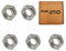Tuercas hexagonales de acero de rosca fina M14 x 1,50, paquete de 5