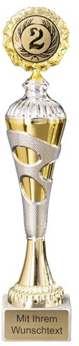 Pokale 6er Serie 54690 Silber/Gold mit Deckel 33,4 cm
