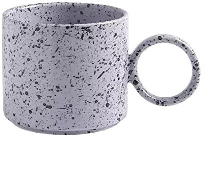 ESOUY Tazza in Ceramica Tazza con Motivo Personalizzato Tazza da caffè di Grande capacità da 400 ml Tazza da Colazione in Ceramica per Latte per Uso Domestico Tazza da tè Multifunzione (Colore : P