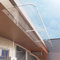 Vordach Haustür Überdachung, Transparente Tür-Dachmarkise, 3,5 Mm Flache, Gebogene Gartenmarkise, Klare Polycarbonat-Dachplatte Für Eingang/Dach/Balkon (50x100cm/20x39in)