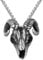 Luck Trader Ram Skull Pendant Necklace Halloween Biker Gothic Steampunk Punk Mens Jewellery