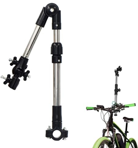 Schirmhalter Halterung,Verstellbare Schirmhalterung für Kinderwagen,Schirmhalterung,Schirmständer Edelstahl Stretch Schirmhalter für Fahrrad Kinderwagen Rollator Rollstuhl