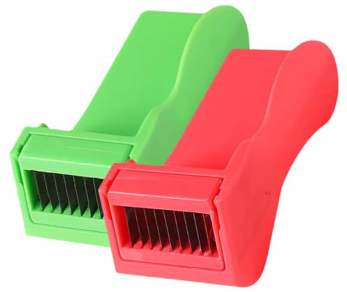 GRIRIW 2piezas Rebanador Cortador De Verduras Rallador De Judías Verdes Triturador De Verduras Mango Protector De Dedos Resistente Para Uso Cocina