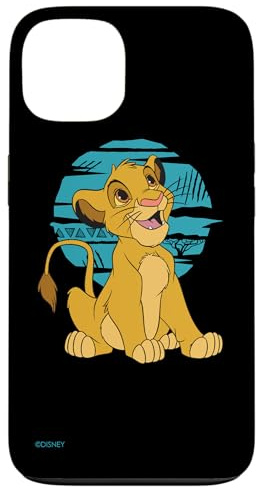Hülle für iPhone 13 Disney Der König der Löwen Junge Simba Happy Blue Retro