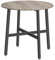 VASAGLE Esstisch klein, runder Küchentisch, für Wohnzimmer, Büro, 80 cm d, 75 cm H, Industrie-Design, Greige meliert-tintenschwarz KDT080G01