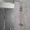 IMEX - Columna Ducha con Grifo | Conjunto de Ducha con Alcachofa y Flexo | Griferia Monomando con Rociador Efecto Lluvia | Coluna Duche en Latón y Acero Inox S.304 | Serie Monza | Color Black Gun