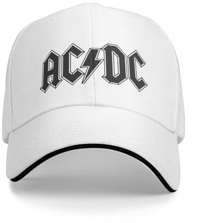 TRTDYF Baseball Kappe AC-DC Heavy Metal Musik Baseball Caps Vintage Rock Sandwich Cap für Männer Frauen Verstellbare Dad Hat Workouts Geschenk
