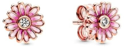 Ohrringe für Damen, 925 Sterling Silber Schmuck mit Herz Liebe Kristallen, Weihnachten Geburtstag Geschenke für Frau Freundin (Daisy)