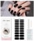 KALEFUL Unghie Gel Adesive Nero, Smalto Adesivo Nail Stickers, Decorazioni Unghie UV Nail Art