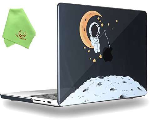 UESWILL Custodia compatibile con MacBook Pro 16 M4 M3 M2 M1 Pro Max 2021-2024, cover rigida con motivo creativo + panno in microfibra, astronauta B
