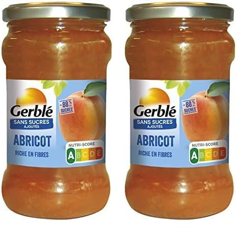 Gerblé Confiture Abricot 320 g (Lot de 2)