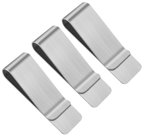 XPEX 3 Pezzi Fermasoldi uomo Fermasoldi in Metallo Porta banconote Sottile Fermasoldi Portatile per Banconote Fattura Credito Carte Fisso Titolare del Documentoo e Uomini Donne Regalo