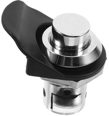 OUNONA Round Head Push Lock Door Latch Push Close Lock for Cabinet Box Boat Use Latch