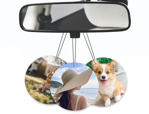 Personalisierte Lufterfrischer Für Autos, Duftbaum Auto Personalisiert, Personalisierter Duftbaum Auto, Doppelseitiger Druck Personalisiert Foto-Dekor Für Auto, Zuhause, Geschenk (B, Hilton)