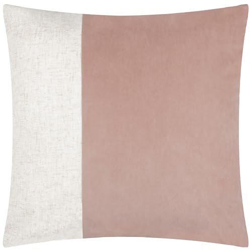 Yard Morden Soft-Washed Velvet Filled Cushion (Dusty Rose, 50 x 50 cm) | Soft-washed velvet with a relaxed finish and understated contemporary style with a soft polyester filling