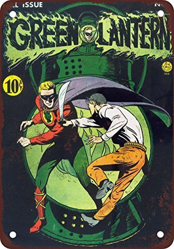 Retro Metal Tin Sign 8X12 Inches Green Lantern #1 Vintage Look Reproduction Metal Tin Sign