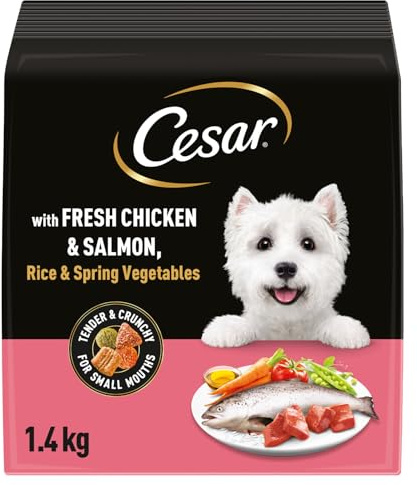 Cesar Adult Dry Dog Food with Fresh Chicken, Salmon & Vegetables 1.4kg