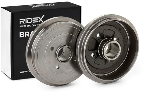 RIDEX 123B0339 2x Bremstrommeln Set Hinten InnenØ203mm AußenØ244mm Kompatibel mit NISSAN MICRA IV K13 NOTE E12
