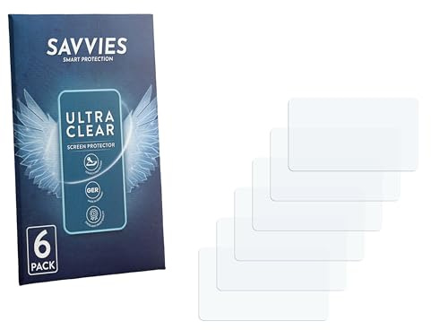 Savvies 6 Stück Schutzfolie für Krunia MT88 5 Displayschutz-Folie Ultra-Transparent