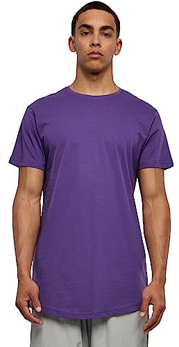Urban Classics Men's Shaped Long T-Shirt, Purple (Ultraviolet), XX-Large (Manufacturer Size: 2XL)