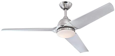 Ventilatore da soffitto Elyse, 137 cm, illuminazione a LED a risparmio energetico, 4 velocità, funzionamento silenzioso, con interruttore a parete, funzione estiva e invernale, design moderno, ideale