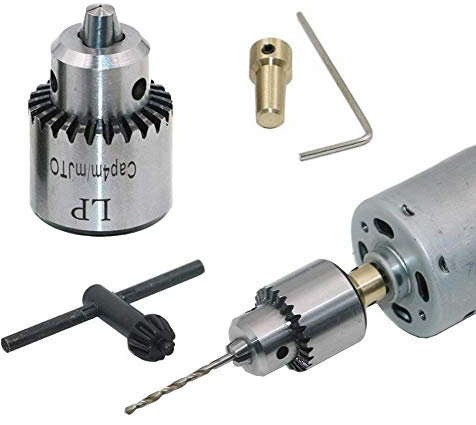 Mini portabrocas de taladro eléctrico de 0,3 a 4 mm, mandril portátil de mano para eje de motor