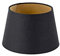 QAZQA Modern Baumwolle Baumwolllampenschirm schwarz 20I15I13 mit Gold I Messingenem Interieur,