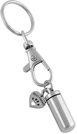 Hanessa Schlüsselanhänger personalisiert Memorial Urne | Schlüsselanhänger mit Gravur Edelstahl silber | Personalisierte Geschenke zum Aufschrauben | Schlüssel Anhänger Text Name