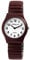 Adrina Damen-Uhr Edelstahl Zugarmband Dunkelbraun große Ziffern Länge 18 cm Durchmesser 34 mm Breite 18 mm Geschenke für Frauen