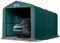 TOOLPORT Wikinger Zeltgarage 4x8 m Lagerzelt Carport Torgröße 3,5x3,5 m für Boote, Wohnmobile, Traktoren - grün