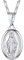 Suplight Damen Oval Medaille Jungfrau Maria Anhänger Halskette platiniert Mutter Gottes Heilige Madonna Christlicher Modeschmuck Accessoire