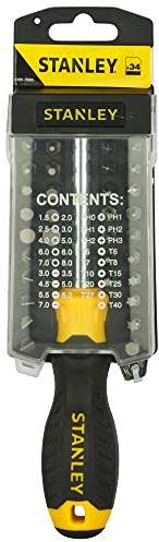 STANLEY 70-885 - Juego de destornilladores con 35 puntas (amarillo y negro)