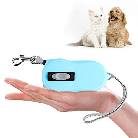 SUPERNIGHT Ausziehbare Hundeleine, Griff klein 3M 360° verwicklungsfrei, Mini-Hundeleine, ideal für kleine Rassen, Hunde, Katzen, Kaninchen unter 10kg, mit einfacher Bremse und Verriegelung, Blau