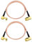 Superbat Cable SMA RG316 30cm,2Pieza Cable SMA Macho a Macho(Ambos en Ángulo Recto) de Extensión de Antena 50ohm Cable Coaxial para Antena FPV Router WiFi Analizador de Red Dongle RTL SDR etc.
