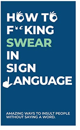 Gift Republic GR490081 How To Swear in Sign Language Cards, Blue