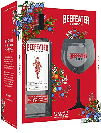 Beefeater London Dry Gin Glass Gift Set, 70 cl