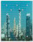 Cuadros Lifestyle Designer Garderobe 100x120 cm | New York City Skyline | Garderobenleiste mit 8 Edelstahlhaken | Garderobenpaneele | Kleiderständer | Paneele | Garderobenständer