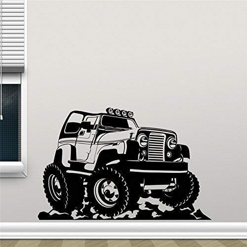 NSRJDSYT Jeep Wandtattoo Wrangler Truck Poster Sport Vinyl Aufkleber Kinder Kunst Dekor Wandbild Kunst Dekor Wohnkultur Zimmer Abziehbilder 58x38cm
